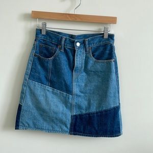 Levi’s Patchwork Denim Mini Skirt